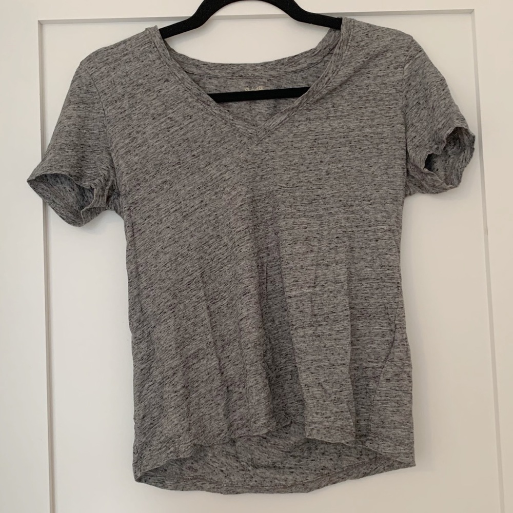 Madewell grey v-neck tee